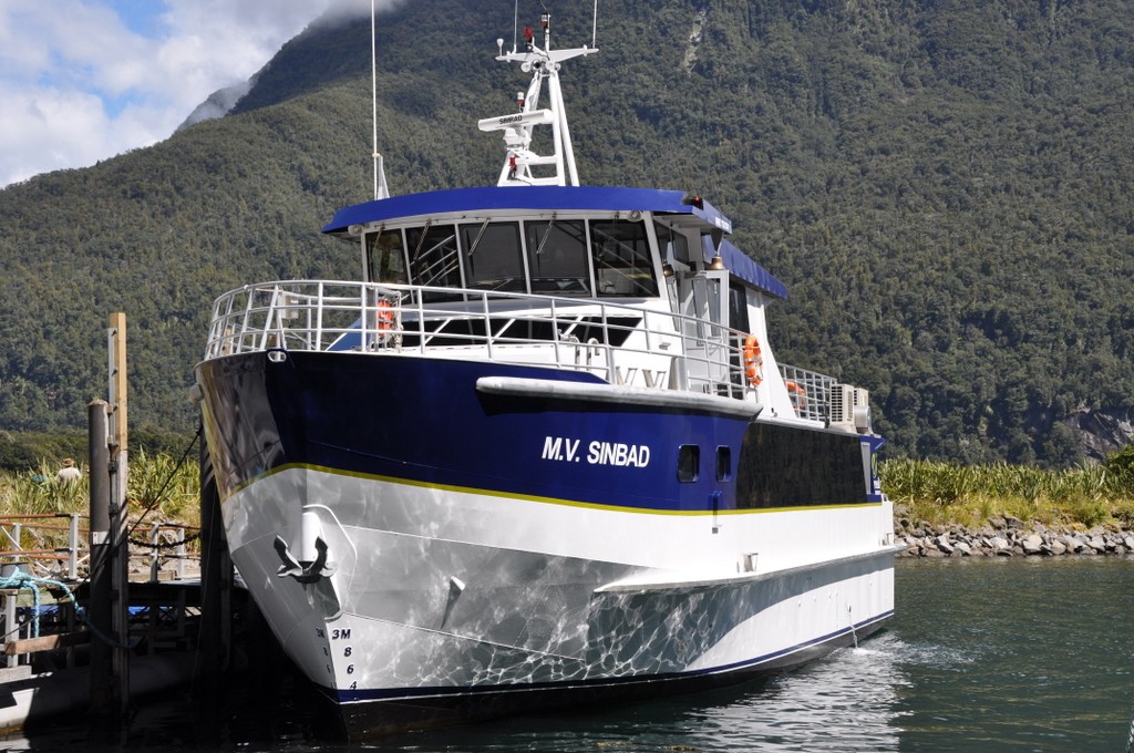 M.V. Sinbad, the Real Journeys cruise we took through Milford Sound